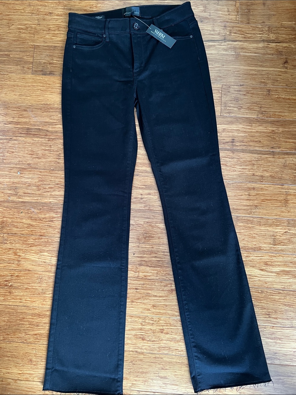 WHBM (White House Black Market) Classic Black Bootcut Jeans new with tag size 4